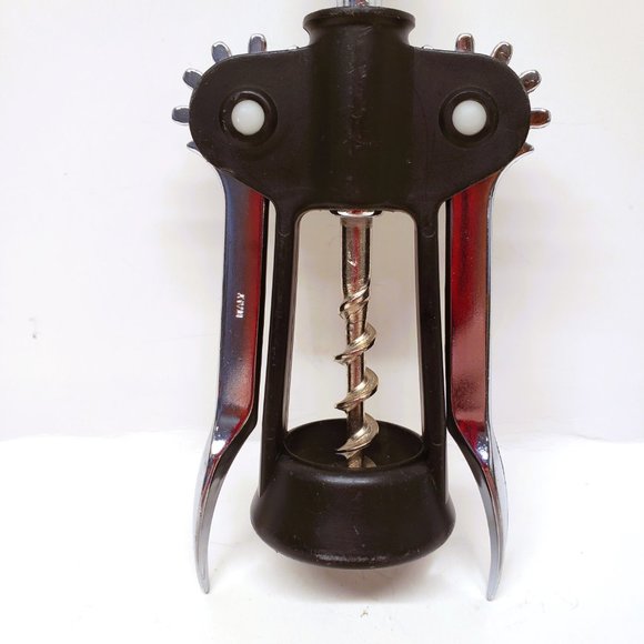 Wing Corkscrew Chrome Plated Steel Wine Bottle Opener Cork Screw Made in ITALY - Picture 9 of 9
